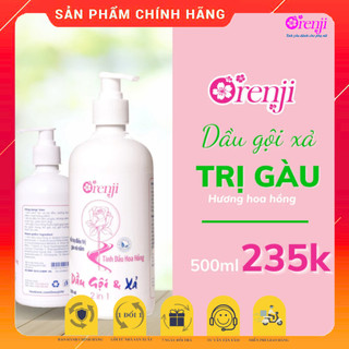 Dầu gội đầu cho tóc gàu, nấm tinh dầu Hoa Hồng Orenji 500ml