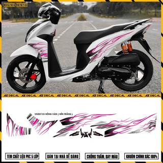 Tem vision thiết kế ngọn lửa | vs33 | tem decal dán xe máy vision 2015 2017 2018 2019 2020 2021 2022