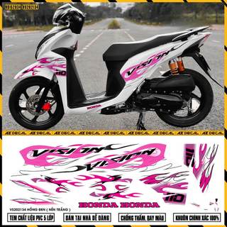 Tem lửa vision| vs34 | tem decal hình dán xe máy vision 2015 2017 2018 2019 2020 2021 2022