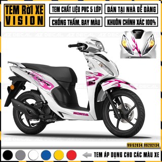 Tem Lửa Vision| VS34 | Tem Decal Hình Dán Xe Máy Vision 2015 2017 2018 2019 2020 2021 2022