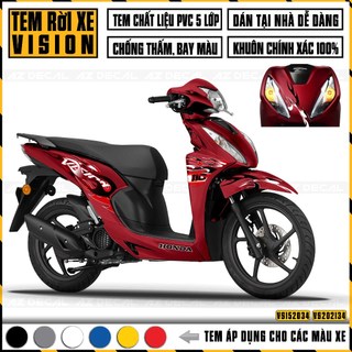 Tem Lửa Vision| VS34 | Tem Decal Hình Dán Xe Máy Vision 2015 2017 2018 2019 2020 2021 2022