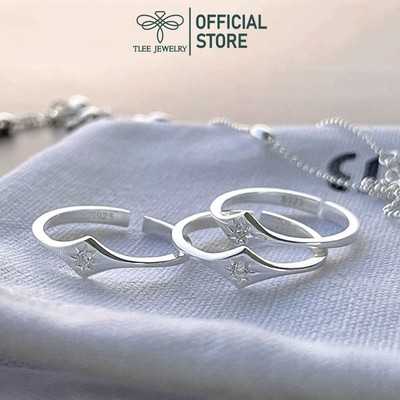 Nhẫn bạc nữ TLEE, nhẫn Sunshine lấp lánh TLEE JEWELRY