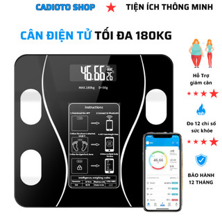 Cân Thông Minh Điện Tử 180kg Cân Sức Khỏe Kết Nối Với Điện Thoại Đo Chỉ Số Sức Khỏe