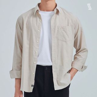 Áo sơ mi cổ đức kẻ nam SSSTUTTER sơmi thông minh linh hoạt 2 cổ đức và trụ hàn quốc kẻ thêu SMART POCKET SHIRT