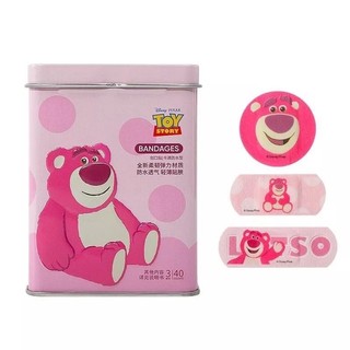 Băng cá nhân cute băng keo cá nhân dễ thương hoạt hình cho bé gấu dâu Lotso Disney Pixar hộp 40miếng