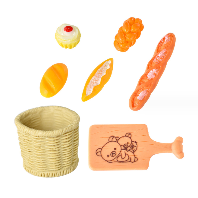 Charm Slime các loại Bánh mì Trang Trí Ốp Lưng, Phone Case Decor Crafts Miniature làm nhà búp bê OB11