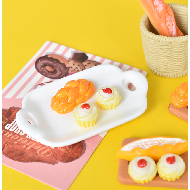Charm Slime các loại Bánh mì Trang Trí Ốp Lưng, Phone Case Decor Crafts Miniature làm nhà búp bê OB11