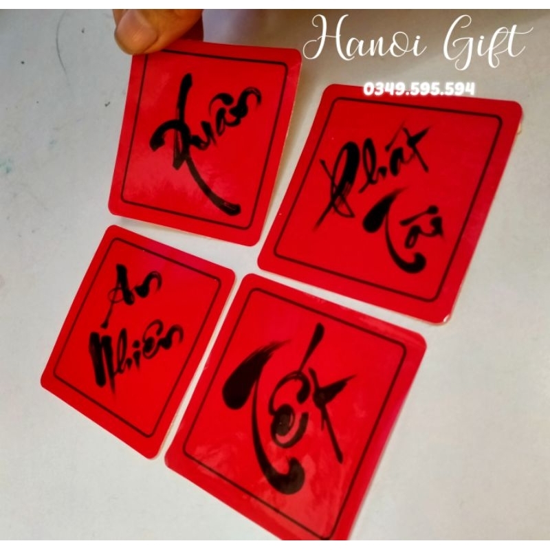 20 Tem decal dán hoa, quà tặng, hộp quà, lon, pet, túi, thiệp ngày 20/10, 20/11, Tết