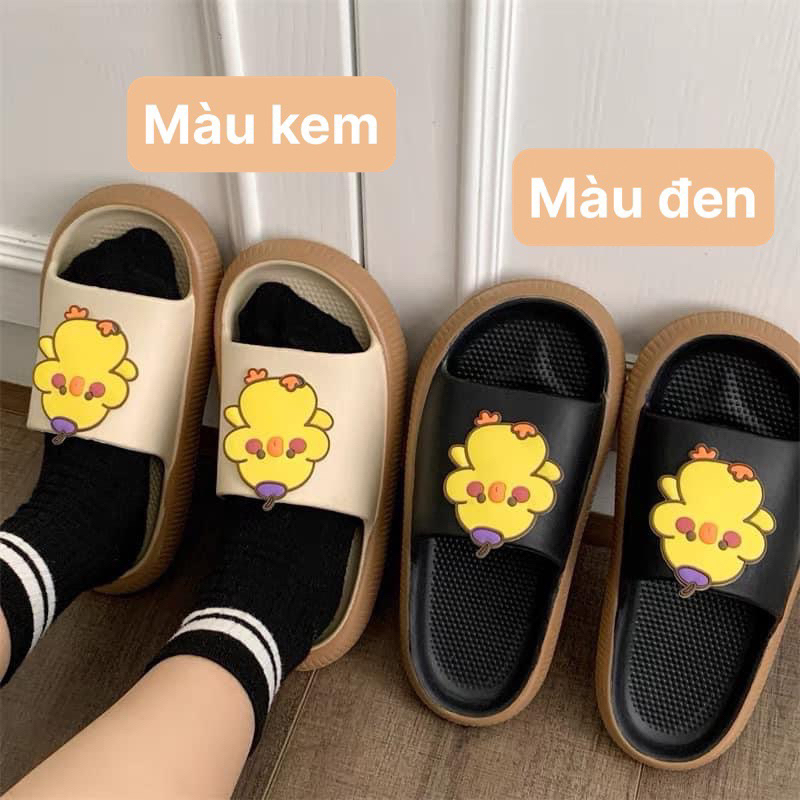 Dép lê quai ngan con gà vàng đáng yêu đế mền , Dép quai ngang con gà vàng