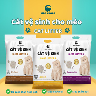 Cát vệ sinh Mèo ChoKa (4Kg/10L) Bổ sung than hoạt tính, Siêu khử mùi, Siêu thấm hút