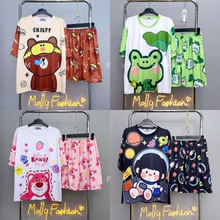 Set đồ bộ hoạt hình ❤️ Bộ mặc nhà Cartoon NHIỀU MẪU BST 04 form rộng Freesize Unisex nam nữ Molly Fashion