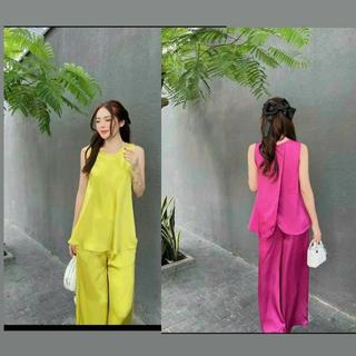 S23 Set quần dài xẻ sau chất tuyết nhung