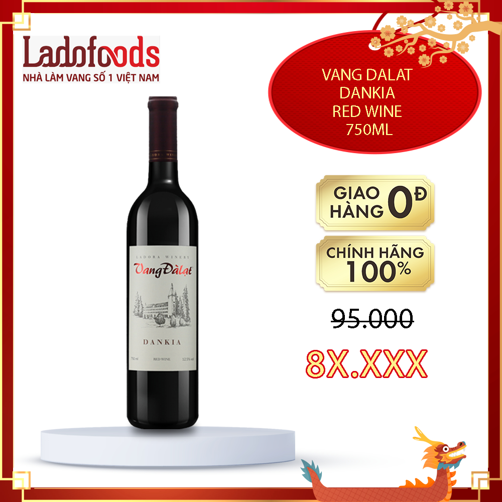 Vang Đà Lạt Dankia Red Wine 750 ml - Ladofoods