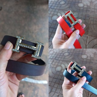 Thắt lưng thời trang nữ mặt chữ H đính đá