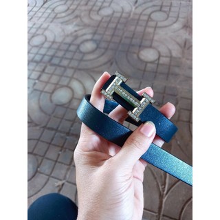 thắt lưng thời trang nữ mặt chữ H đính đá