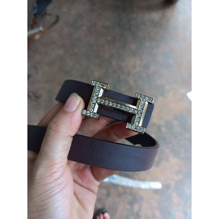 thắt lưng thời trang nữ mặt chữ H đính đá