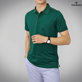 Áo thun polo nam THÁI KHANG vải cá sấu nhập khẩu mịn mặc thoải mái APOLO14