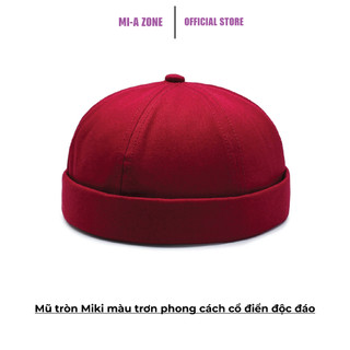 Mũ tròn Miki màu trơn phong cách cổ điển độc đáo –  kiểu dáng đơn giản