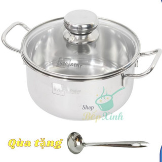 Nồi FiveStar Standard bếp từ nắp kính size 16cm /  20cm / 24cm , tặng 1 vá canh