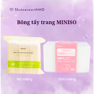 {CHÍNH HÃNG} Bông tẩy trang Miniso 180 miếng