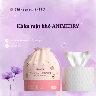 Khăn mặt khô, khăn giấy tẩy trang ANIMERRY đa năng dùng 1 lần 18x20cm