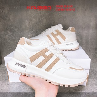 Kaleea - Giày Thể Thao Nữ Chất Da Mềm Đi Êm, Sneaker Đế Cao 3p - T117