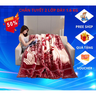 Chăn 3kg mền nhung 2 lớp cao cấp , chăn loại dày siêu ấm