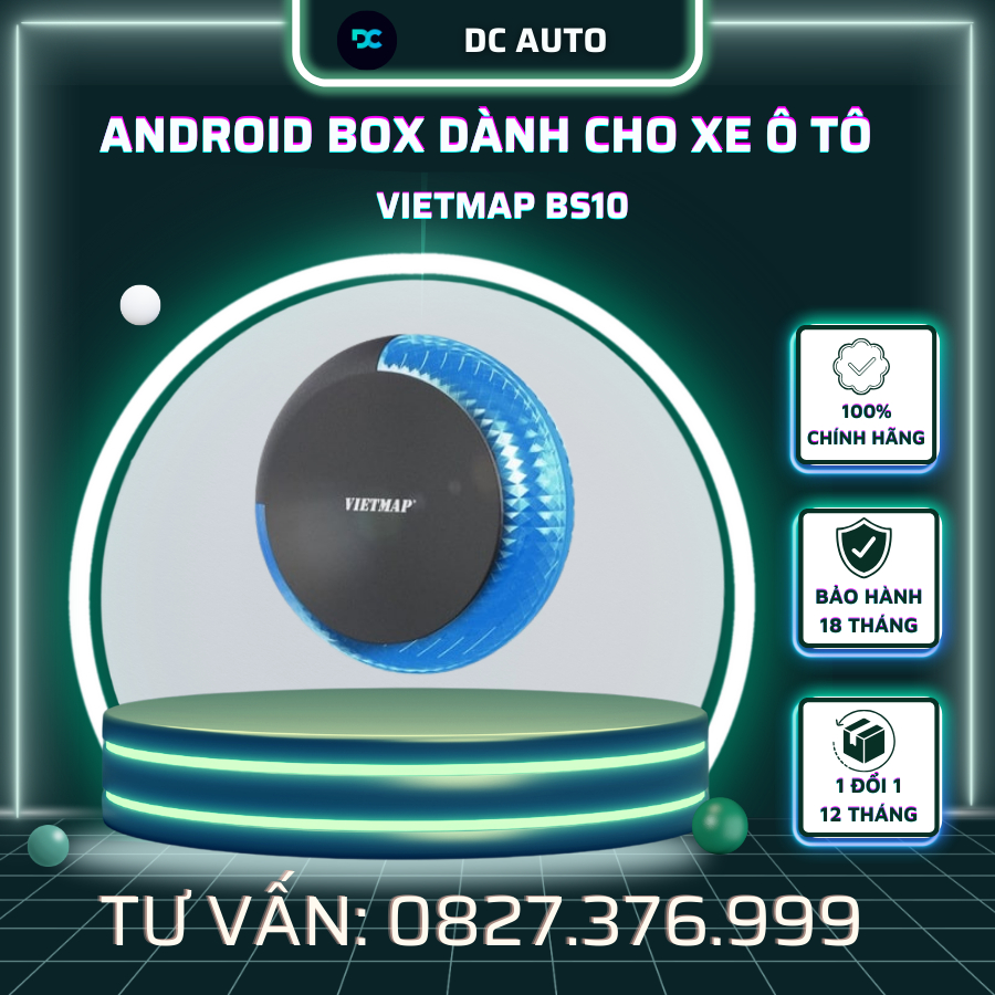Android Box Ô Tô VIETMAP BS10, androi box tích hợp cảm biến áp suất lốp