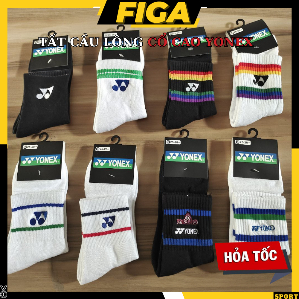 Tất cầu lông FIGA cổ cao yonex hàng cao cấp tất dày êm không bai nhão TN201