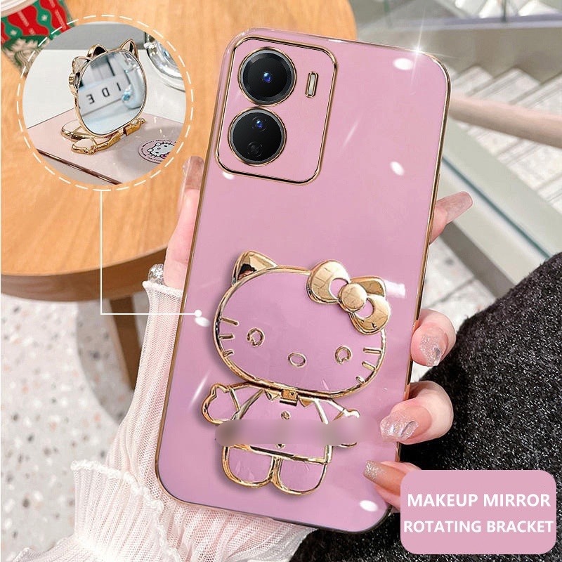 ốp lưng Oppo A57 2020 oppo a77s  Mạ điện 6D TPU Mạ điện Hỗ trợ mèo thài có ốp điện thoại ốp Oppo A57