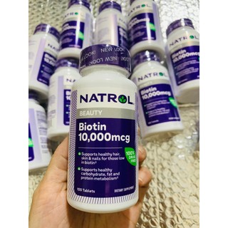 Viên uống biotin mọc tóc biotin natrol 100 viên beauty natrol 10000 mcg biotin 100 viên của Mỹ