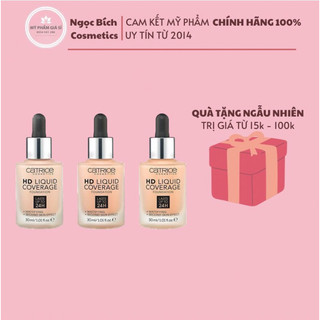 Kem nền kiềm dầu Catrice HD 24h Liquid Coverage Foundation che phủ hoàn hảo