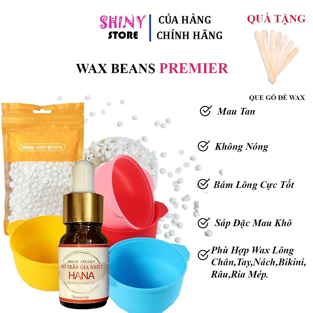 [Sáp siêu bám lông Coconut & Trong suốt] 100G Sáp wax lông cao cấp + Mỡ trăn dưỡng da.