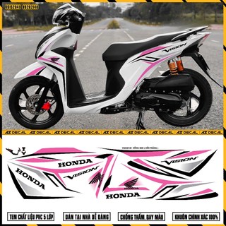 Tem vision team chỉ cách điệu | vs40 | tem decal dán xe máy vision đỏ đen trắng 2015 2017 2018 2019 2020 2021 2022