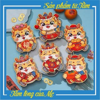 Lixi chipi phản quang hottrend tết 2024 - lixi tết giáp thìn rồng hoạt hình bóng đẹp,dày dặn, siêu kute