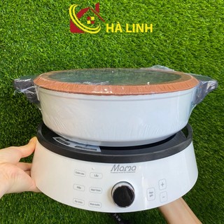 Bếp điện từ cảm ứng Sunhouse Mama SHD6875, Công suất 2100W, Tặng kèm nồi lẩu đáy từ chống dính, Bảo hành 2 năm