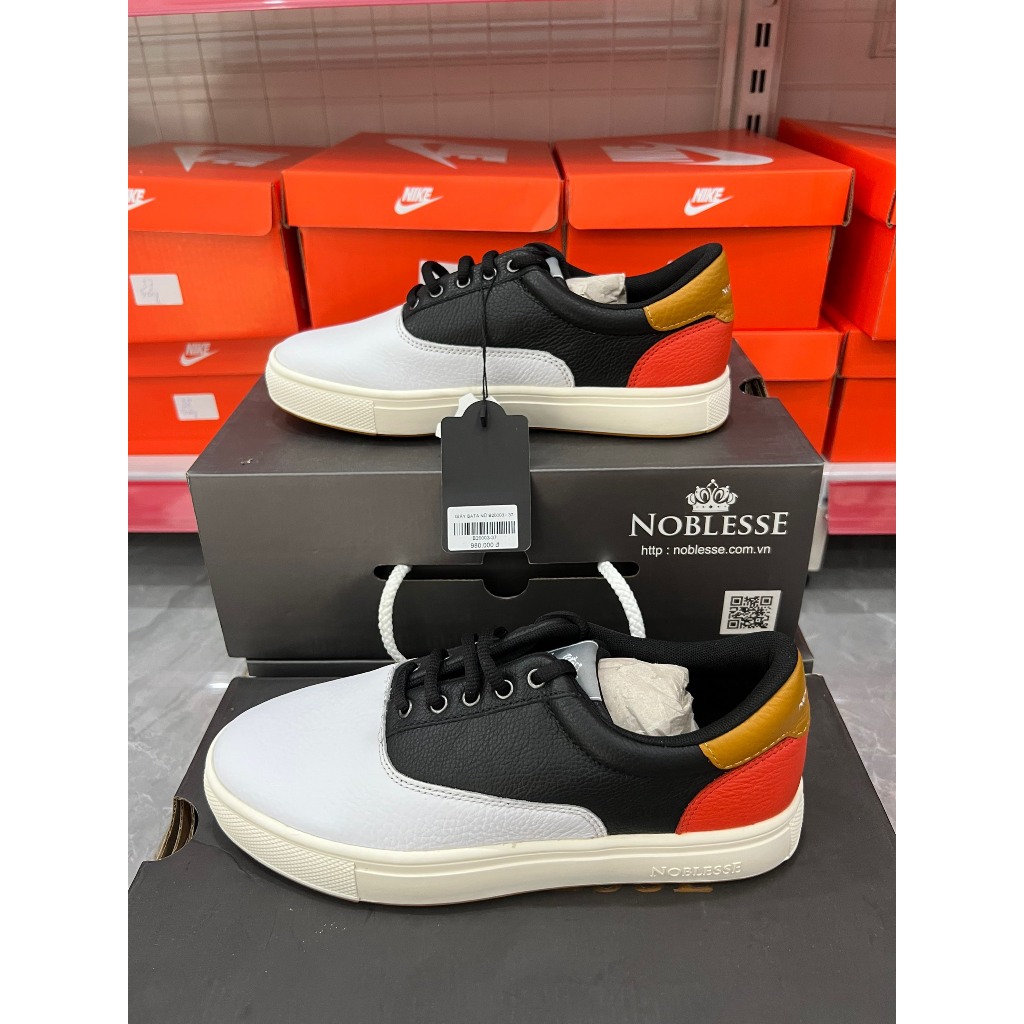 Giày thể thao nam chính hãng Noblesse da trơn đế cao su cao cấp phối màu B20003