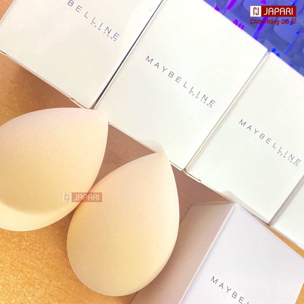 Mút Trang Điểm Maybelline CHÍNH HÃNG - Bông Mút Tán Kem Nền, Cushion, Phấn Phủ, Má Hồng Mềm Mịn - Japari