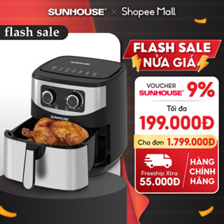 [Chính hãng] Nồi chiên không dầu 9L Sunhouse SHD4035 dung tích 9L chiên nướng được lượng lớn thức ăn