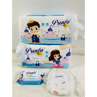 (MUA 2 BỊCH TẶNG 1 QUÀ) - Combo 2 bịch Tã bỉm Prinfa (bỉm Hoàng Gia) đủ size cho bé, bỉm mềm mỏng thấm hút tốt  bề mặt 5