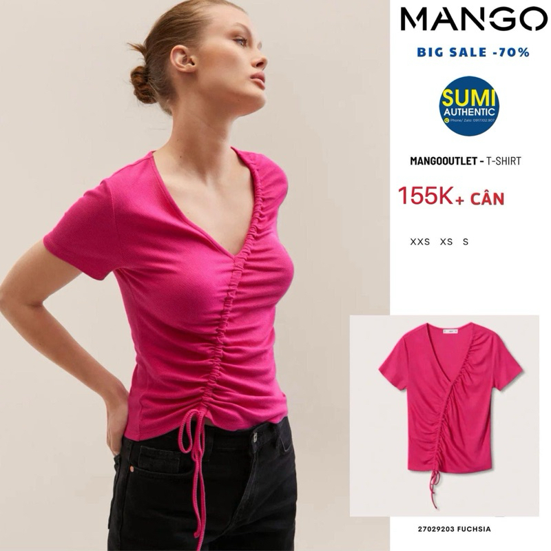 Áo thun rút dây Mango Auth giá sale