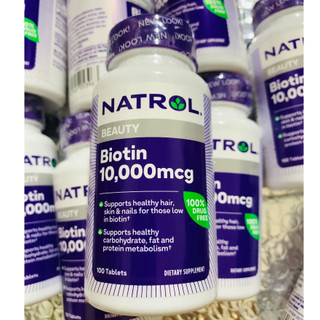 viên uống biotin natrol mọc tóc biotin 100 viên beauty natrol 10000mcg  biotin 100viên của Mỹ