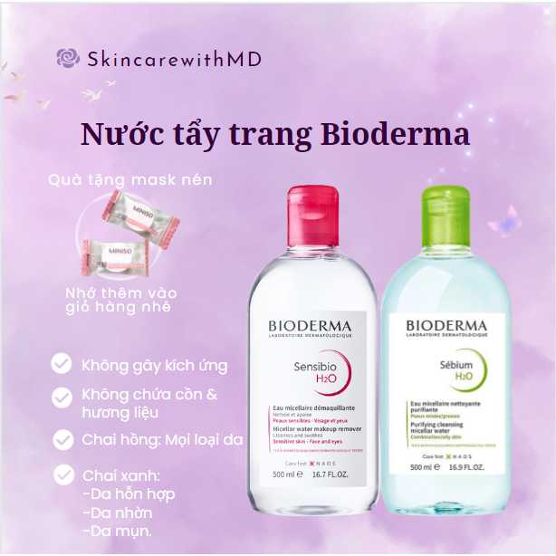 Nước tẩy trang Bioderma 500ml