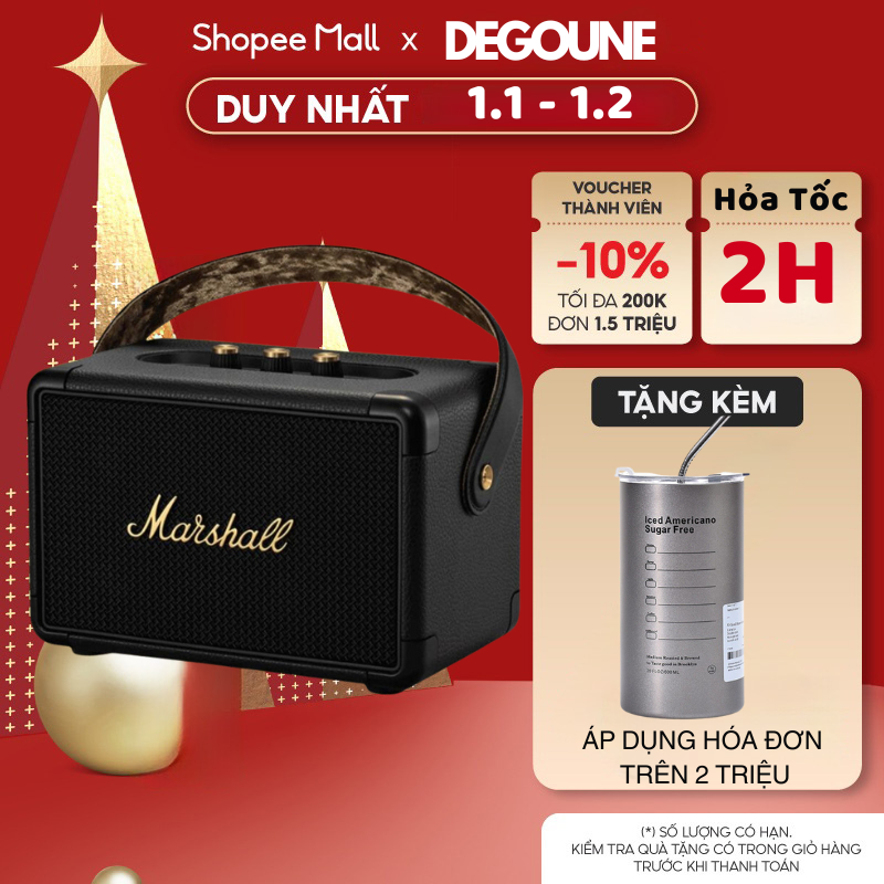 Loa Khủng Bluetooth MARSHALL KILBURN M13 DEGOUNE Công Suất Khủng, Pin Sử Dụng 8 Giờ, Âm Thanh To Rõ