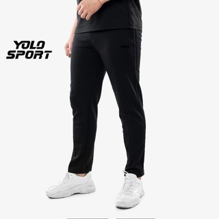Quần Dài Suông Nam Trơn Basic Thun Poly 2 Sọc Phong Cách Thể Thao Năng Động Cá Tính Tập Gym Chạy Bộ Đi Chơi YOLO SPORT