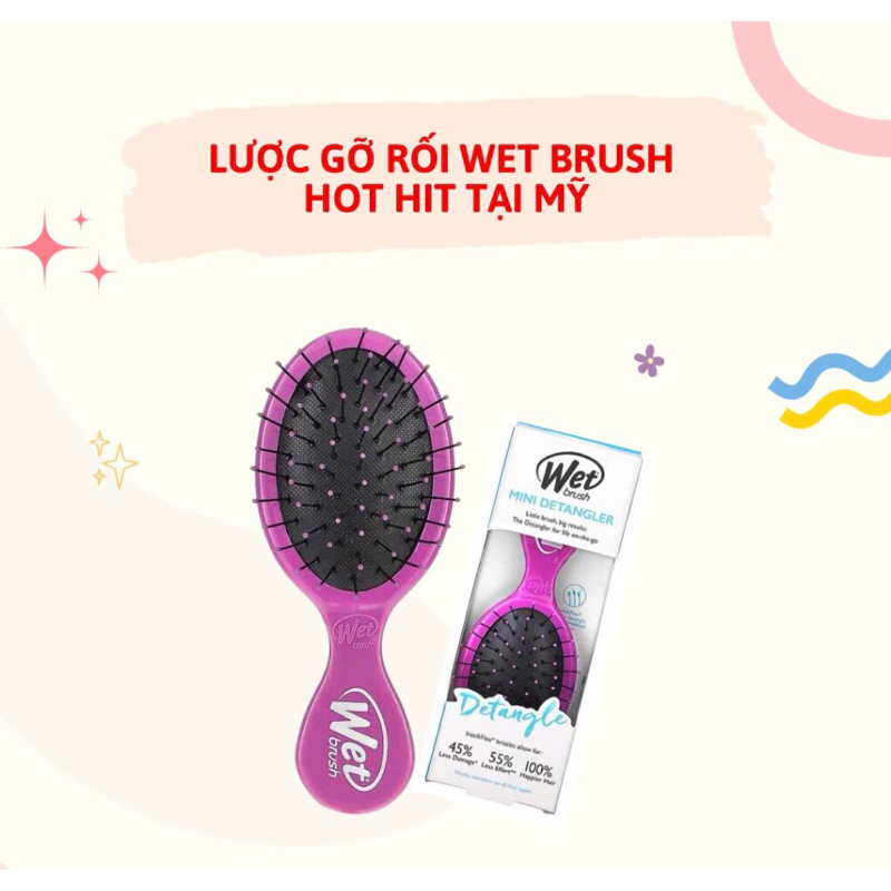 Lược Wet Brush Mini Hồng