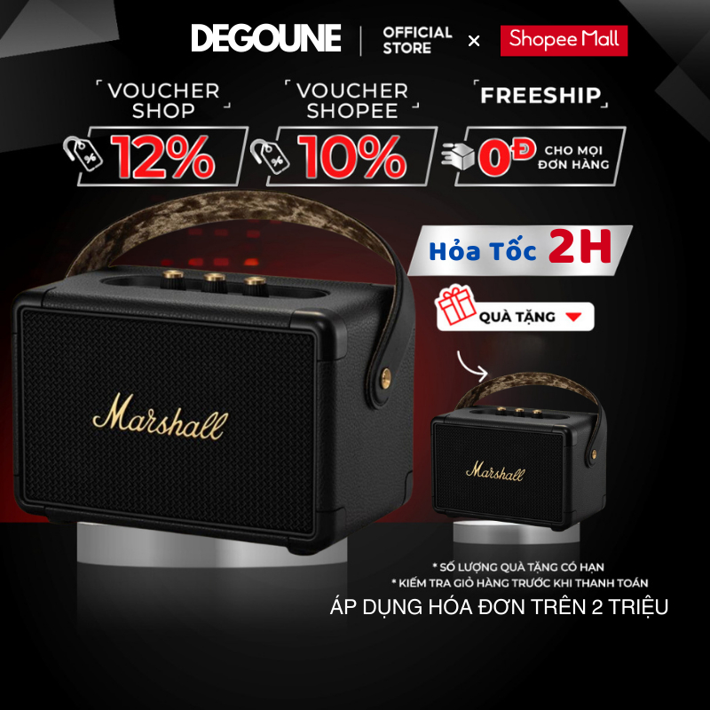 Loa Khủng Bluetooth MARSHALL KILBURN M13 DEGOUNE Công Suất Khủng, Pin Sử Dụng 8 Giờ, Âm Thanh To Rõ