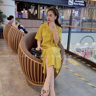 D30 Đầm Sơ Mi Suông Dài