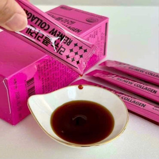 Nước uống collagen trẻ hóa da Re:new Collagen WELLIT Hàn Quốc Giúp Da Trẻ hóa săn chắc, ngăn rụng tóc - Hộp 14 gói