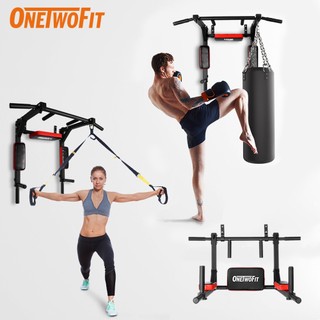 OneTwoFit Xà đơn treo tường Xà Đơn Đa Năng Treo Tường hợp xà kép di động tải trọng lên đến 300kg Wall Pull Up Bar OT126